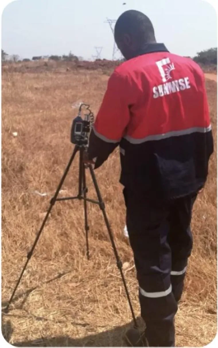 Ambient air quality and dust monitoring equipment deployed at a Zambian worksite